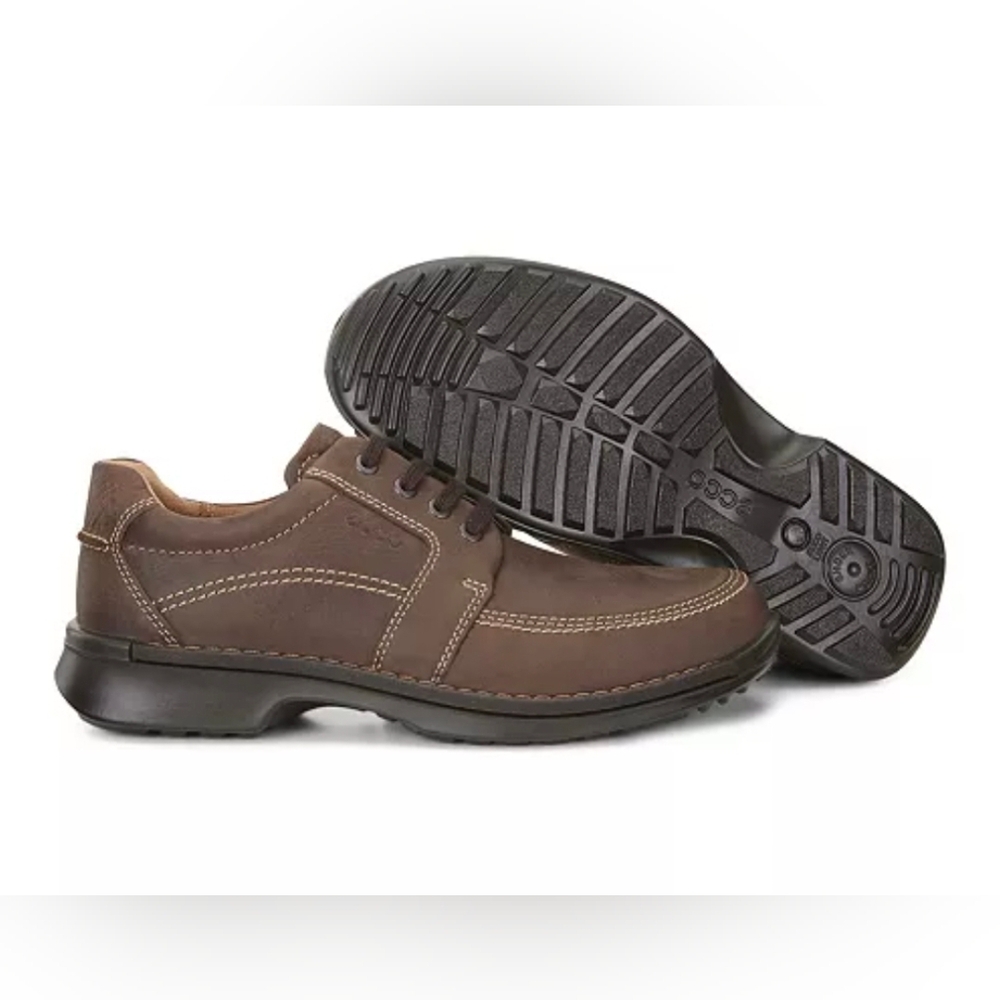 Men's Sz 45 / 11-11.5 Coca Brown Ecco Fussion II Tie Oxfords